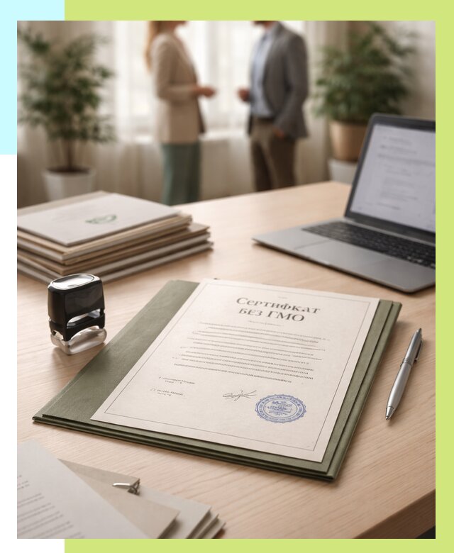 Сертификат без ГМО в Пятигорске от 7705 р. оформить срочно Алешин-Птг